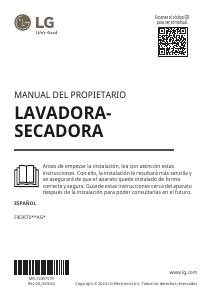 Manual de uso LG F4DR7011AGW Lavasecadora