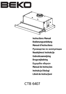 Handleiding BEKO CTB 6407 X Afzuigkap