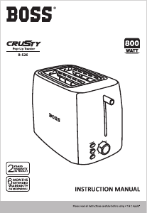Handleiding Boss B526 Crusty Broodrooster