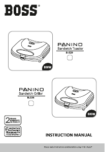 Handleiding Boss B529 Panino Contactgrill