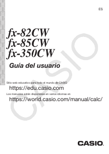 Manual de uso Casio FX-82CW Calculadora