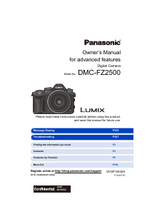Manual Panasonic DMC-FZ2500 Lumix Digital Camera