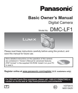 Handleiding Panasonic DMC-LF1 Lumix Digitale camera