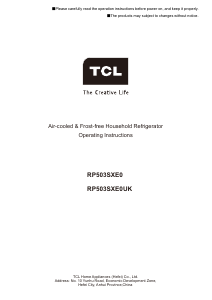 Manual TCL RP503SXE0UK Fridge-Freezer