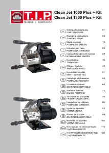 Manuale TIP Clean Jet 1300 Plus Pompa dell'acqua