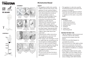 Handleiding Tristar VE-5836UK Ventilator