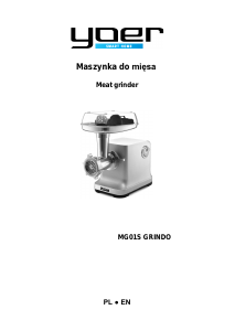 Manual Yoer MG01S Grindo Meat Grinder