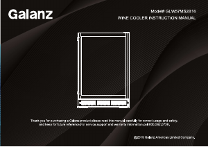 Manual Galanz GLW57MS2B16 Wine Cabinet