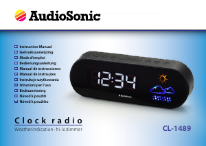 Handleiding AudioSonic CL-1489 Wekkerradio