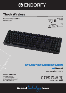 Bruksanvisning Endorfy EY5A077 Thock Wireless Tastatur