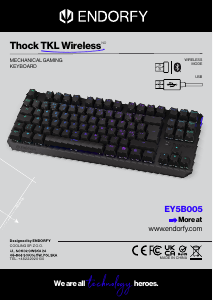 Bruksanvisning Endorfy EY5B005 Thock TKL Wireless Tastatur
