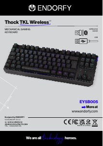 Εγχειρίδιο Endorfy EY5B005 Thock TKL Wireless Πληκτρολόγιο