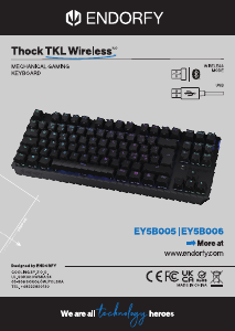 Brugsanvisning Endorfy EY5B006 Thock TKL Wireless Tastatur