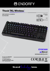 Mode d’emploi Endorfy EY5C005 Thock TKL Wireless Clavier