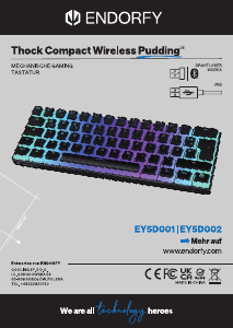 Instrukcja Endorfy EY5D001 Thock Compact Wireless Pudding Klawiatura