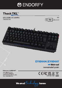 Bruksanvisning Endorfy EY5D006 Thock TKL Tastatur