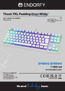 Rokasgrāmata Endorfy EY5D012 Thock TKL Pudding Onyx Tastatūra