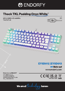 Bruksanvisning Endorfy EY5D013 Thock TKL Pudding Onyx Tastatur