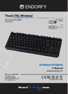 Bruksanvisning Endorfy EY5D015 Thock TKL Wireless Tastatur
