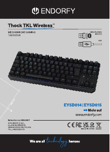 사용 설명서 Endorfy EY5D015 Thock TKL Wireless 키보드