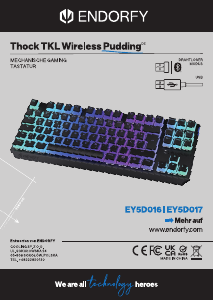 Bruksanvisning Endorfy EY5D016 Thock TKL Wireless Pudding Tastatur