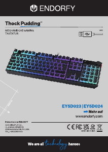 Bruksanvisning Endorfy EY5D023 Thock Pudding Tastatur
