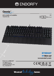 Rokasgrāmata Endorfy EY5D027 Omnis Tastatūra