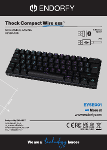 Bruksanvisning Endorfy EY5E001 Thock Compact Wireless Tastatur