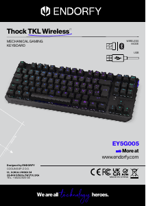 Bruksanvisning Endorfy EY5G005 Thock TKL Wireless Tastatur