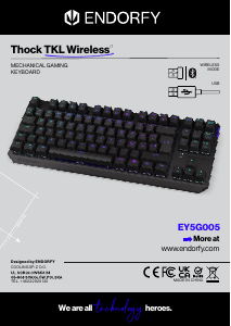 Руководство Endorfy EY5G005 Thock TKL Wireless Клавиатура