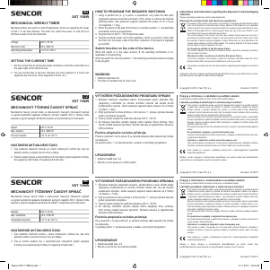 Handleiding Sencor SST 11MW Schakelklok