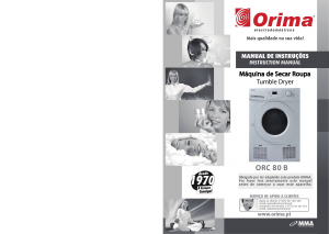 Bruksanvisning Orima ORC 80 B Torktumlare