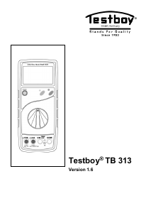 Manual Testboy TB-313 Multímetro