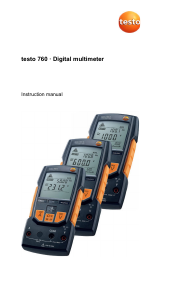 Manual Testo 760 Multimeter