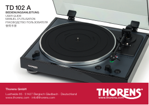 Handleiding Thorens TD 102 A Platenspeler