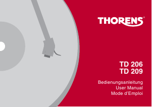 Mode d’emploi Thorens TD 209 Platine