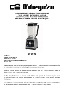 Mode d’emploi Orbegozo BV 9800 Blender