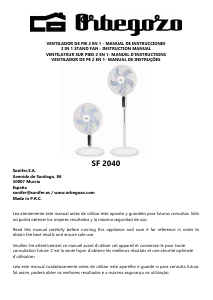 Manual Orbegozo SF 2040 Fan