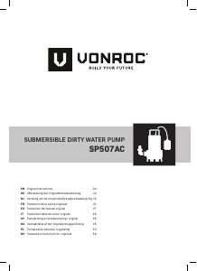 Manuale Vonroc SP507AC Pompa dell'acqua