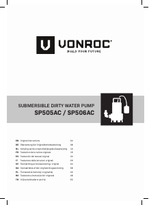 Manual Vonroc SP505AC Water Pump