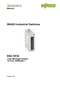 Manual WAGO 852-1816 Switch