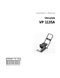 Manual Wacker Neuson VP 1135A Plate Compactor