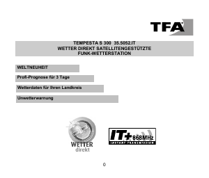 Bedienungsanleitung TFA Tempesta S 300 Wetterstation