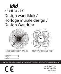 Mode d’emploi Krontaler SSWC-1702-02 Horloge