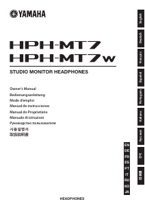 Manual Yamaha HPH-MT7w Headphone