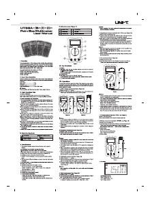 Handleiding UNI-T UT33C+ Multimeter