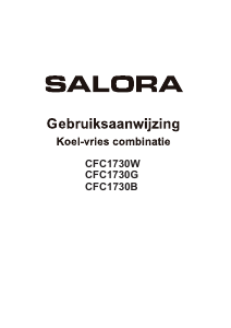 Mode d’emploi Salora CFC1730W Réfrigérateur combiné