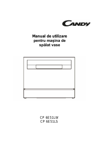 Manual Candy CP 6E51LS Maşină de spălat vase