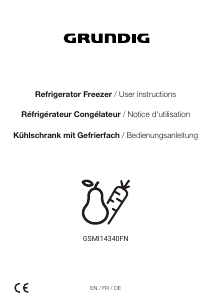 Mode d’emploi Grundig GSMI14340FN Réfrigérateur