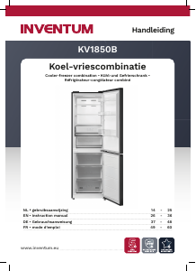 Manual Inventum KV1850B Fridge-Freezer